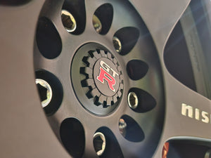 Nismo LMGT4 wheel centre caps. also suit TE37 Set of 4